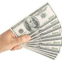 A fan of $100 bills