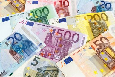 Euro banknotes