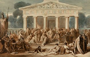 Robert Trewick Bone: Hypatia Teaching at Alexandria