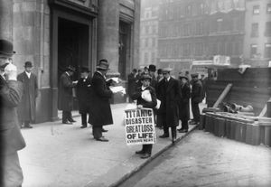 News of the Titanic's sinking