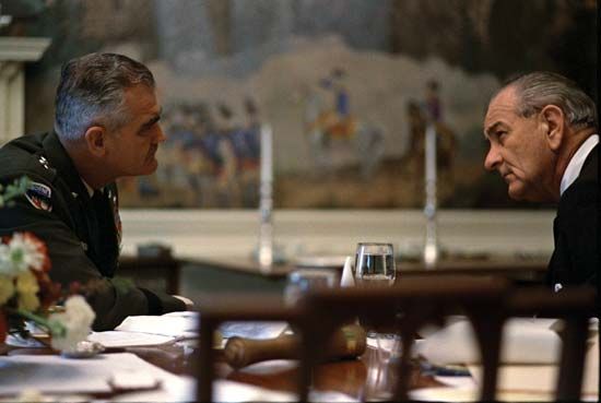 William Westmoreland and Lyndon B. Johnson