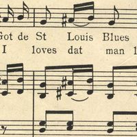 Sheet music from "The Saint Louis Blues" by W.C. Handy, 1914. (St. Louis Blues)