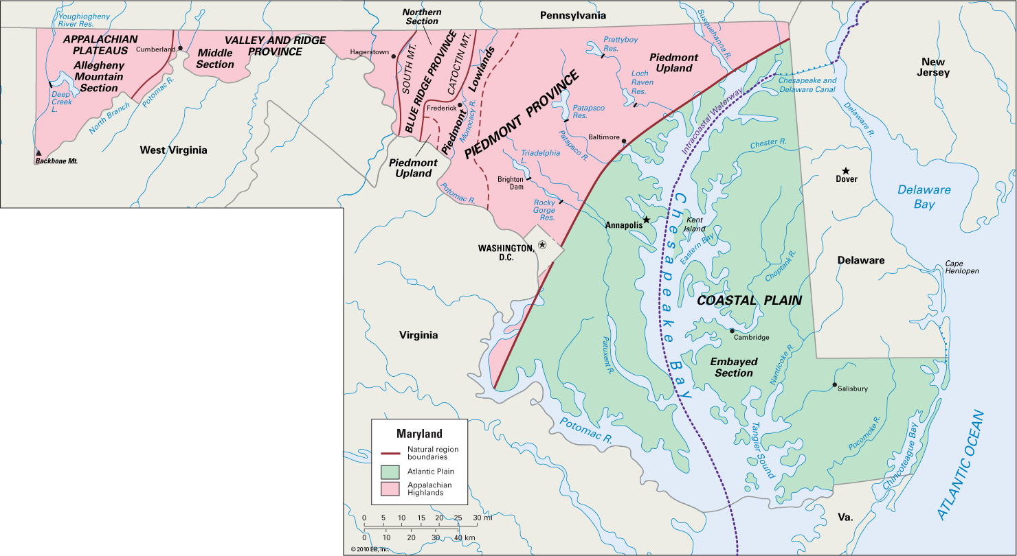 Maryland: natural regions