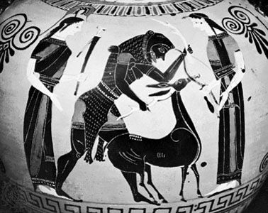Heracles: breaking the horns of the hind of Arcadia